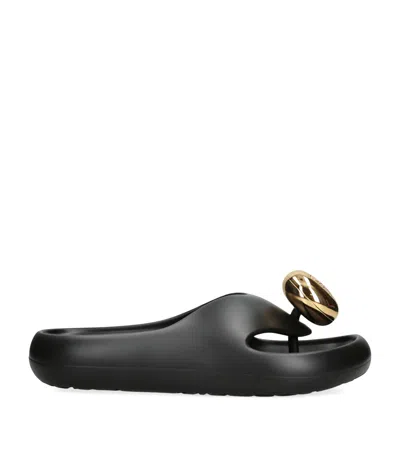 Loewe 'foam Pebble' Thong Sandals In Black