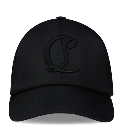 Christian Louboutin Mens Black Mooncrest Cotton-canvas Baseball Cap Xs