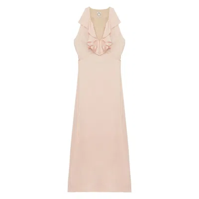 Ines De La Fressange Victorine Midi Dress In Pale Pink In Neutral