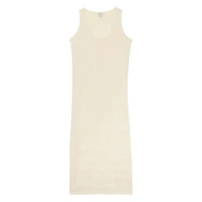 Ines De La Fressange Robe Casilda En Lin Écrue À Rayures In Yellow