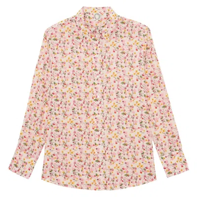 Ines De La Fressange Floral Pattern Long-sleeve Shirt In Pink