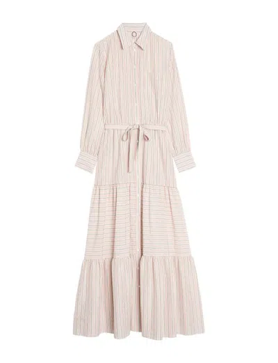 Ines De La Fressange Robe Léna Écru À Rayures In Multi