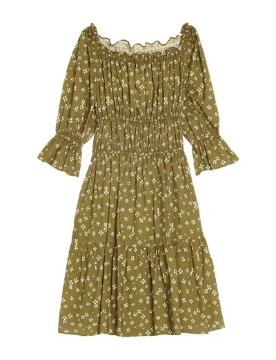 Ines De La Fressange Robe Palmina Lucky Kaki In Multi