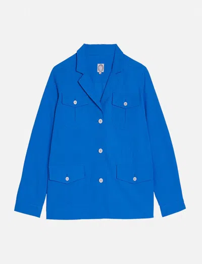 Ines De La Fressange Veste Flipper Bleu Cobalt In Blue