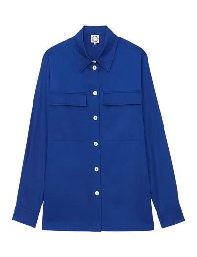 Ines De La Fressange Chemise Chandler Bleue In Blue