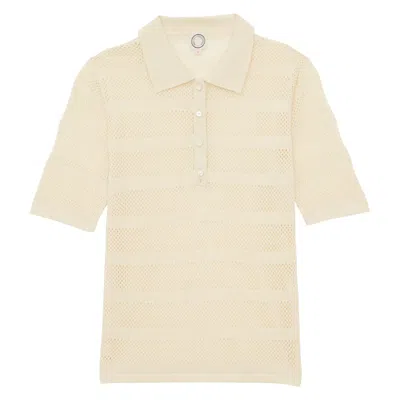 Ines De La Fressange Simon Top In Linen Ecru In Neutral