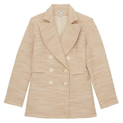 Ines De La Fressange Veste Bart En Coton Mélangé Sable In Neutral