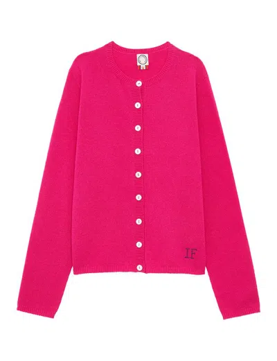 Ines De La Fressange Cardigan Cesaria Rose Laine Et Cac In Pink