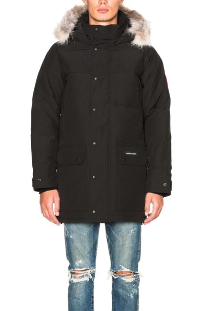 Shop Canada Goose Emory Parka With Coyote Fur In Black