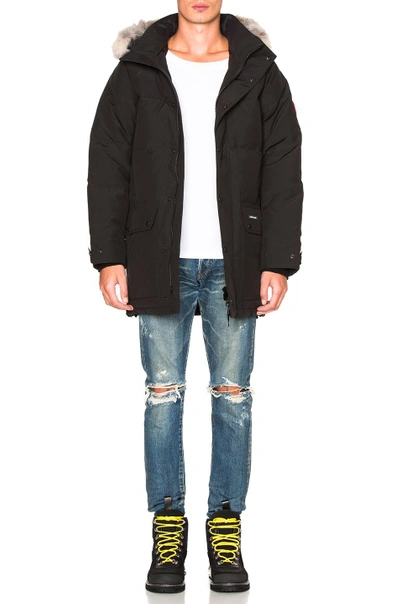 Shop Canada Goose Emory Parka With Coyote Fur In Black