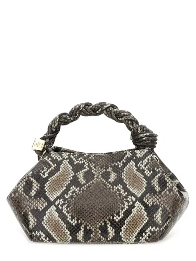 Ganni Bou Bag Small Woman Python Print In Multi