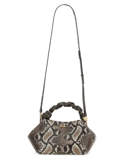 Ganni Bou Bag Small Woman Python Print In Multi