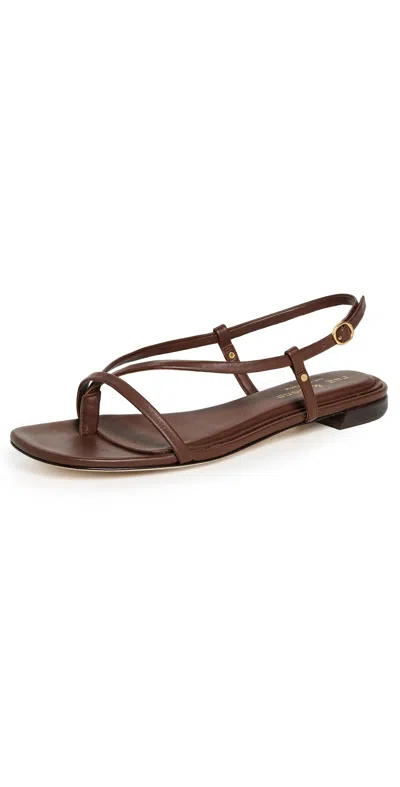 Rag & Bone Giselle Leather Thong Slingback Sandals In Brown