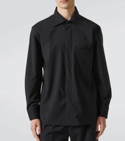 Saman Amel Wool Overshirt In Black