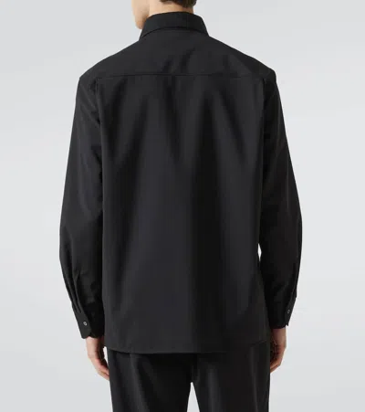 Saman Amel Wool Overshirt In Black