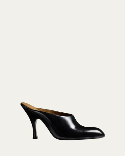 Khaite Colt Calfskin Stiletto Mules In Black