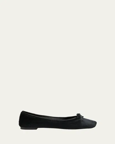 Khaite Black Lamb Leather Charlotte Ballerina In Gray