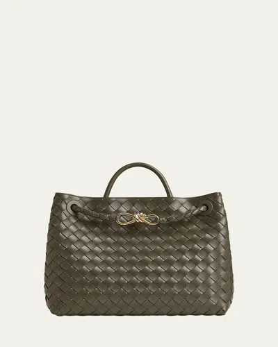 Bottega Veneta Andiamo Intrecciato Medium Leather Tote Bag