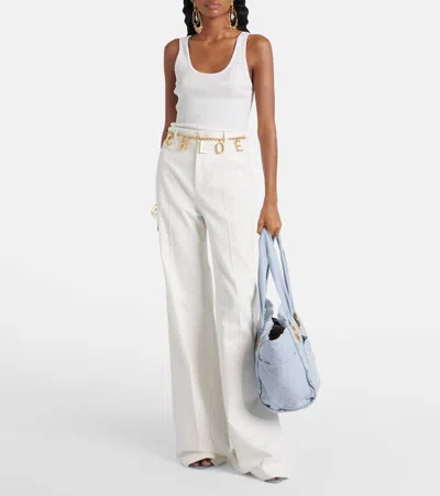 Chloé Tank Top In Cotton Jersey In White