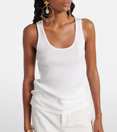 Chloé Tank Top In Cotton Jersey In White