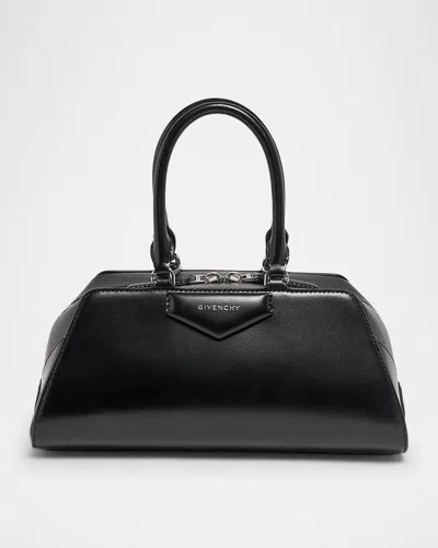 Givenchy Women Antigona East West Small Leather Shoulder Bag In Black