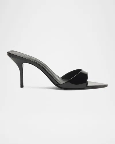 Schutz Elodie Patent Stiletto Mule Sandals In Black