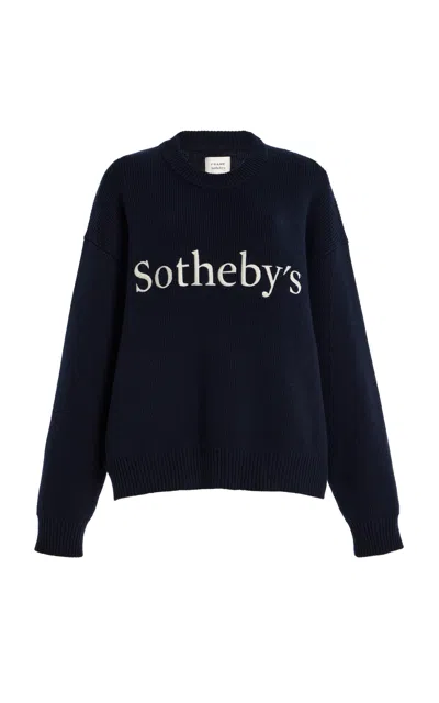 Frame X Sotheby's Cashmere Sweater In Black