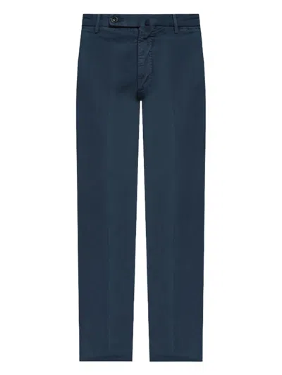 Incotex Trousers With Back Pockets And Belt Loops In Blue
