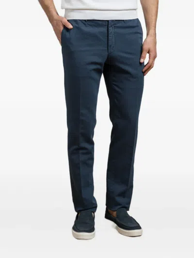 Incotex Trousers With Back Pockets And Belt Loops In Blue