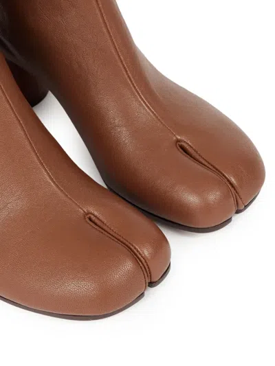 Maison Margiela Tabi H60 Ankle Boots - Leather - Nude In Brown
