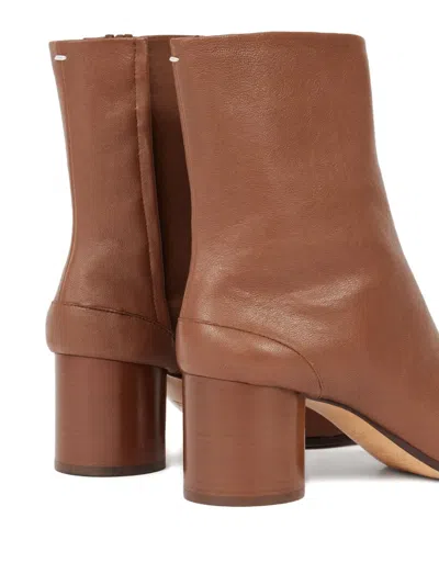 Maison Margiela Tabi H60 Ankle Boots - Leather - Nude In Brown