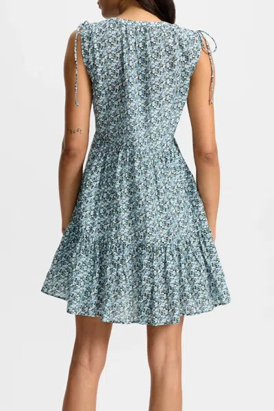 Veronica Beard Yulianna Tiered Floral-print Cotton-blend Voile Mini Dress In Neutral