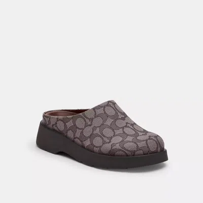 Coach Link Mule In Signature Jacquard