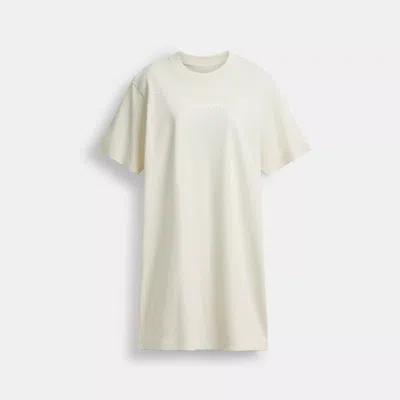 Coach New York T-shirt Dress In Organic Cotton