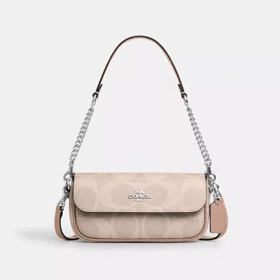 Coach Hailey Flap Bag In Signature Canvas