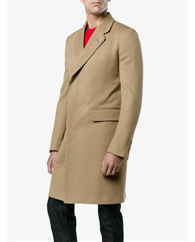 Shop Gucci Wool Blend Single Breasted Coat