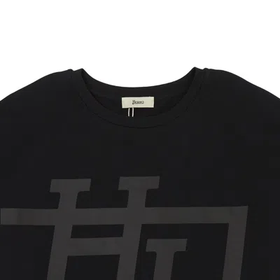 Herno Printed Graphic T-shirt In Black