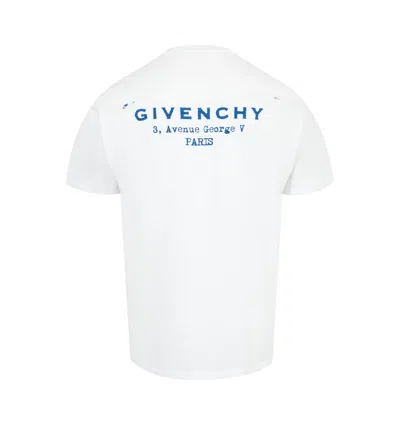 Givenchy Men White Crew Neck T-shirt With Logo On Front And Back In Cotton Man In White