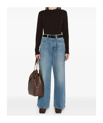 Golden Goose Wool Sweater With Button Detail In Green