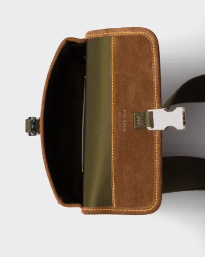 Prada Men Re-nylon And Leather Phone Pouch In Multi