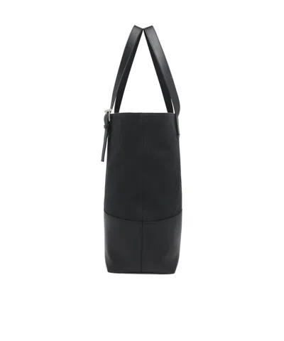 Alexander Mcqueen Mcqueen T-bar Canvas Shopper In Black