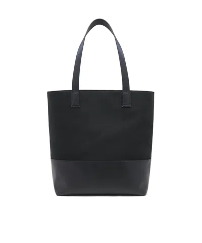 Alexander Mcqueen Mcqueen T-bar Canvas Shopper In Black
