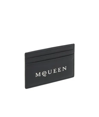 Alexander Mcqueen Leather Card Case With Multiple Compartments