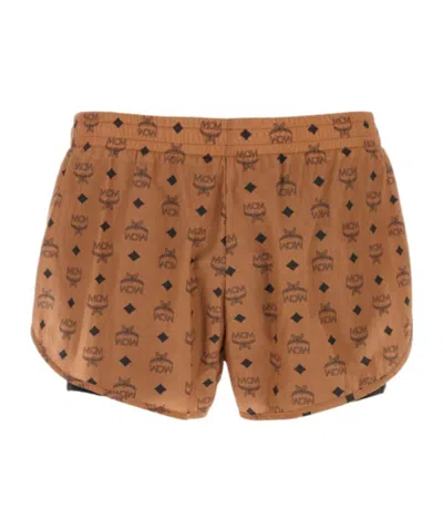 Mcm All-over Patterned Nylon Shorts