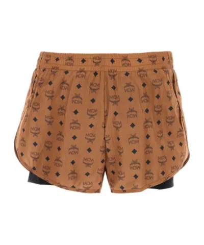 Mcm All-over Patterned Nylon Shorts