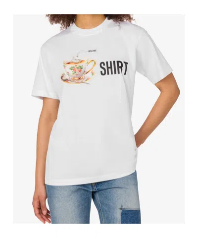 Moschino T-shirt With Print In White