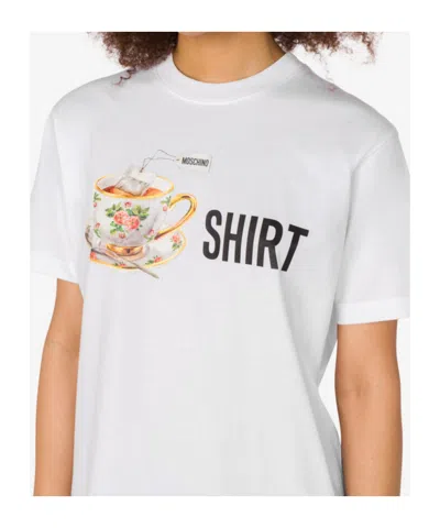 Moschino T-shirt With Print In White