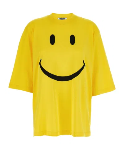 Moschino Yellow T-shirt With Smile In Yellow