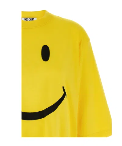 Moschino Yellow T-shirt With Smile In Yellow