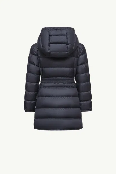 Moncler Pasenza Belted Hooded Down Jacket In Black